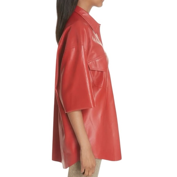 NWT | Nanushka Seymour Faux Leather Shirt - Picture 3 of 12